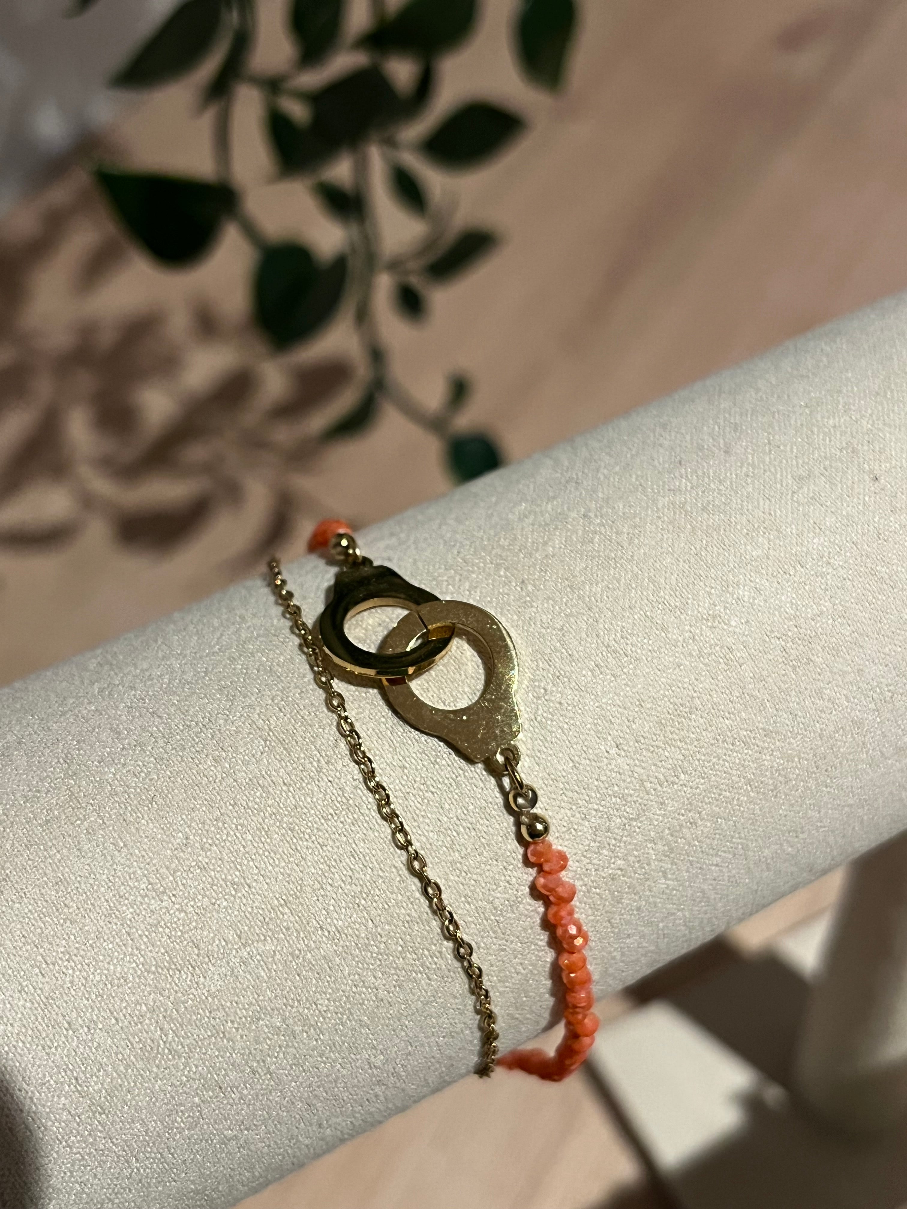 Bracelet double rang menottes
