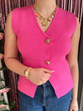 Gilet sans manches rose