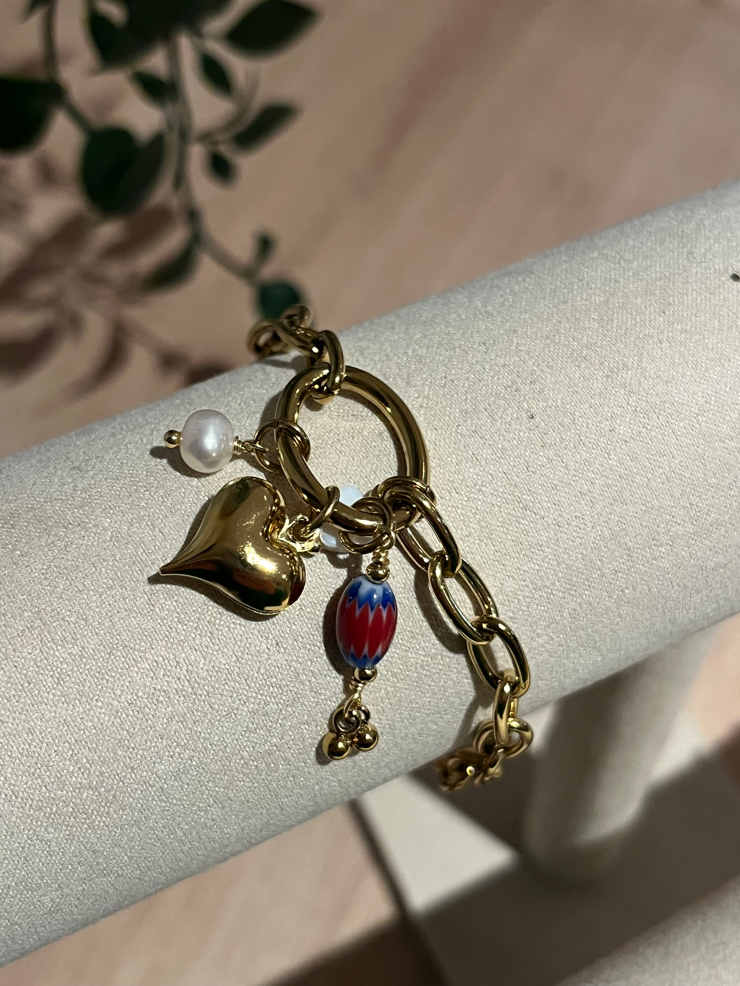 Bracelet maille épaisse avec pampilles