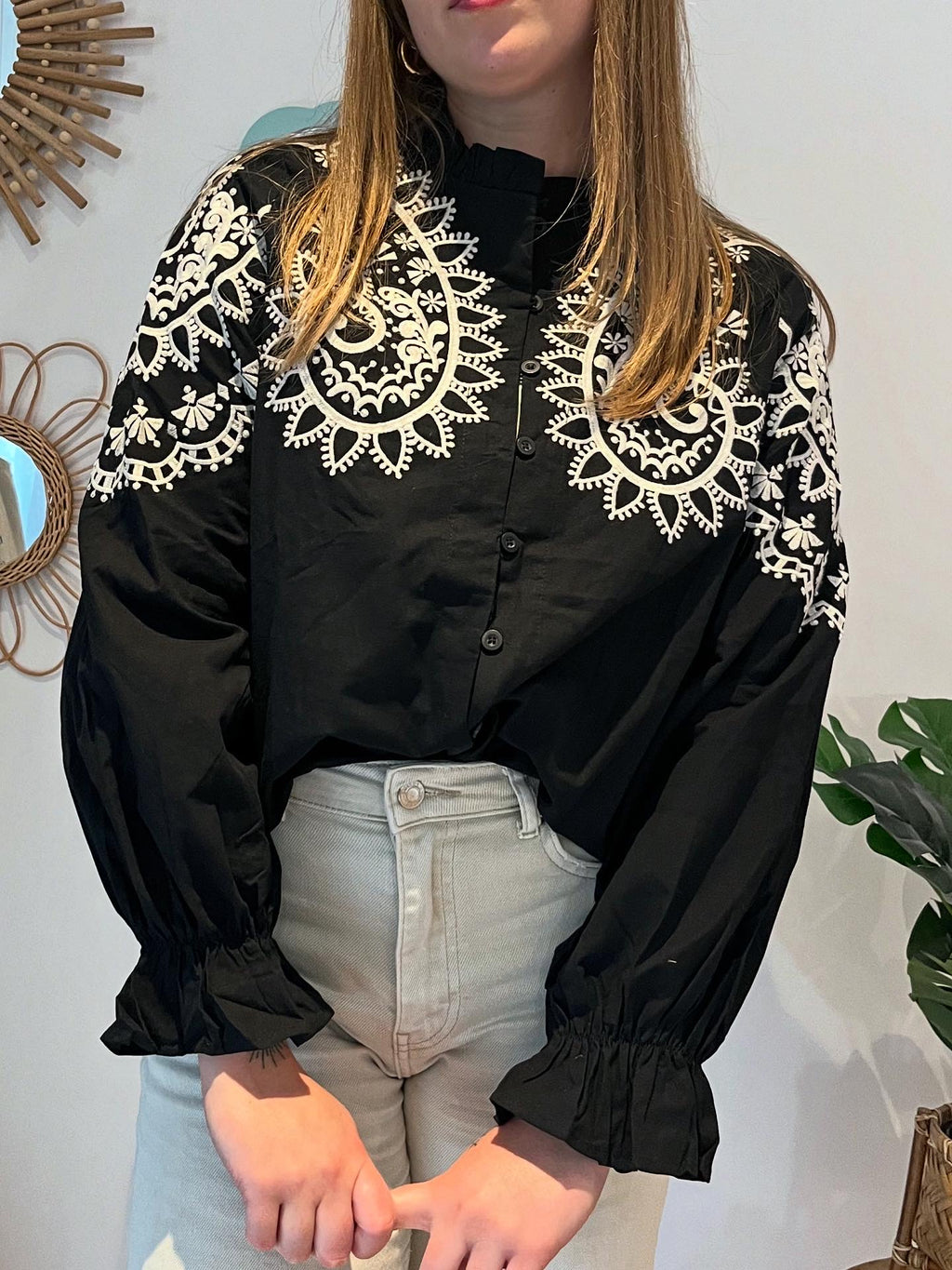 Blouse à broderie