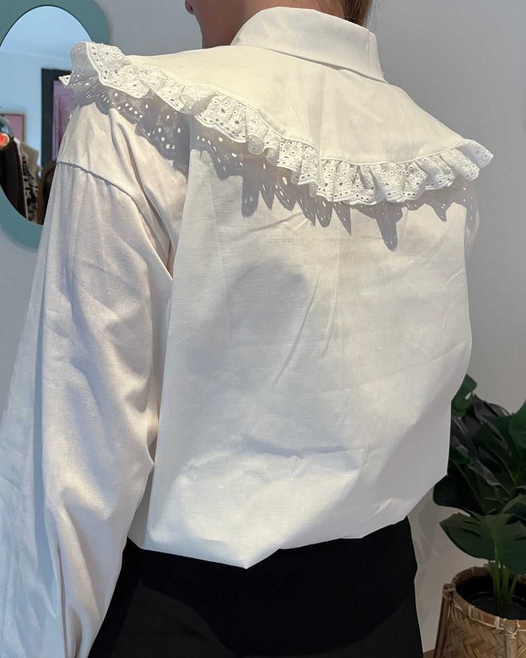 Chemise blanche col Claudine